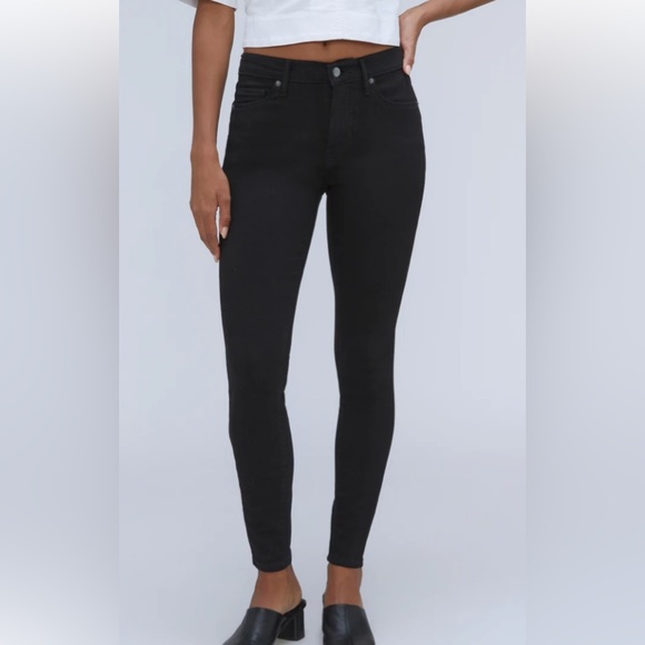 Everlane Jeans Everlane Black Jeans Mid Rise Skinny Stretch 24